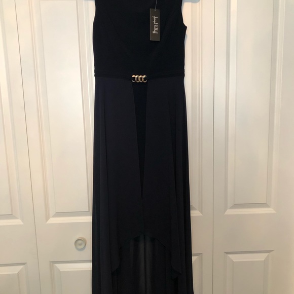 Elegant Joseph Ribkoff navy blue dress. - Picture 4 of 6
